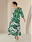 billige Print Dresses-Graphic Geometric Casual Maxi Dress