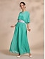 cheap Pants-Chiffon Wide Leg Full Length Pants(Belt Not Included)