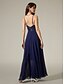 baratos Vestidos de Renda-Sequin Chiffon Sleeveless Maxi Dress