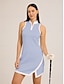 baratos Women&#039;s Clothing-Sleeveless Denim Golf Dress