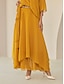 economico Skirts-Irregular Hem Chiffon Maxi Skirt