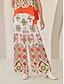 cheap Two Piece Sets-Satin Boho Double Slit Tank&amp;Bohemia Wide Leg Pocket Pants Two Piece Set