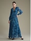 abordables Print Dresses-Chiffon Floral Elegant Maxi Dress