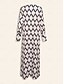 preiswerte Print Dresses-Geometric Graphic Satin Maxi Dress