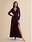 cheap Party Dresses-Purple Split Ends Elegant Party Maxi Dress