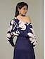 cheap Two Piece Sets-Floral Off Shoulder Elegant Fashion Drawstring Two Piece Set