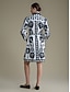 billige Uformelle kjoler-Button Front Floral Knee Length Dress