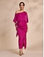 cheap Party Dresses-Satin Knotted Wrap Drop Shoulder Maxi Dress