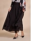 abordables Skirts-Irregular Hem Chiffon Maxi Skirt