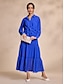 cheap Two Piece Sets-Chiffon Ruffle Plain Shirt Collar Long Sleeve 3 Piece Set