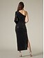 preiswerte Silvester Kleider-Sequin Split Elegant Midi Dress