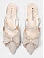 abordables Ballerines-Rhinestone Bow Pointed Toe Slip On Mules