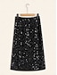 economico Skirts-Sequined Sparkly Midi Skirts