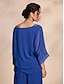 baratos Blouses-Casual Chiffon Magyar Sleeve Deep V Blouse