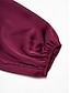 cheap Party Dresses-Satin Burgundy Ruched Wrap Party Midi Dress