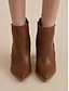 abordables Boots-Stylish Faux Leather High Heels Chelsea Boots