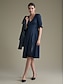 cheap Casual Dresses-Solid Puff Sleeve Elastic Cuff Midi Dress