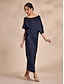 preiswerte Silvester Kleider-Knotted Satin Wrap Maxi Dress