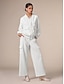 cheap Pants-Elegant Wide Leg Full Length Flap Pocket Pants