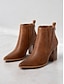 abordables Boots-Stylish Faux Leather High Heels Chelsea Boots