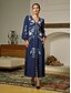 abordables Print Dresses-Puff Sleeve Floral Maxi Dress