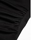 cheap T-shirts-Black Set-in Sleeves Knotted Office Work Daily Blouse