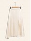 cheap Skirts-Charmeuse Beige Irregular Hem Midi Skirts