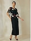 preiswerte Silvester Kleider-Embroidered Floral Sleeveless Maxi Dress