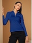 abordables vêtements pour femmes-Long Sleeve Polo Golf Shirt