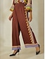 abordables Pants-Boho Wide Leg Culottes