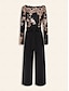 economico Jumpsuits-Sequin Belted Off Shoulder Jumpsuit