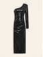 preiswerte Silvester Kleider-Sequin Split Elegant Midi Dress