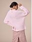 billige Sweaters-Sequins Drop Shoulder Ribbed Knit Wool Turtleneck Sweater