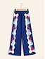 billige Pants-Artistic Retro Satin Wide Leg Pants