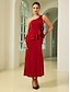 baratos Vestidos de Renda-Solid Satin Sleeveless Maxi Dress