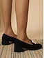 abordables Sandals-Pearl Bow Detail Suede Loafers