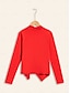 billige Blouses-Metal Knit Ruched Crossover Blouse