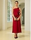 cheap Party Dresses-Satin Solid Sleeveless Mismatched Maxi Dress