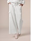 cheap Pants-Elegant Wide Leg Full Length Flap Pocket Pants