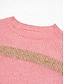 cheap Sweaters-Chenille Set-in Crew Neck Ribbed Knit Sweater