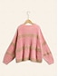 cheap Sweaters-Chenille Set-in Crew Neck Ribbed Knit Sweater