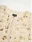 billige jakker og kåper-Sequin Feather Long Sleeve Jacket