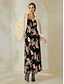 abordables Robes Soirée-Sequin Floral Sleeveless Backless Maxi Dress