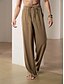 cheap Pants-Linen Baggy Elastic Beach Trousers