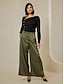 cheap Two Piece Sets-Cropped Knit Top Wide Leg Two Piece Set