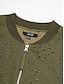 cheap Jackets &amp; Coats-100% Cotton Embroidered Bomber Zipper Crew Neck Jacket