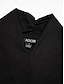 cheap T-shirts-Black Set-in Sleeves Knotted Office Work Daily Blouse