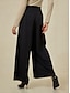 cheap Two Piece Sets-Knitwear Crossover Collar Blouse Wide Leg Pants Two Piece Set