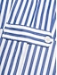 preiswerte Casual Kleider-Stripe Cotton Button Up Maxi Dress Shirt