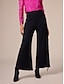 abordables Pants-Cotton Tassel Wide Leg Maxi Pants